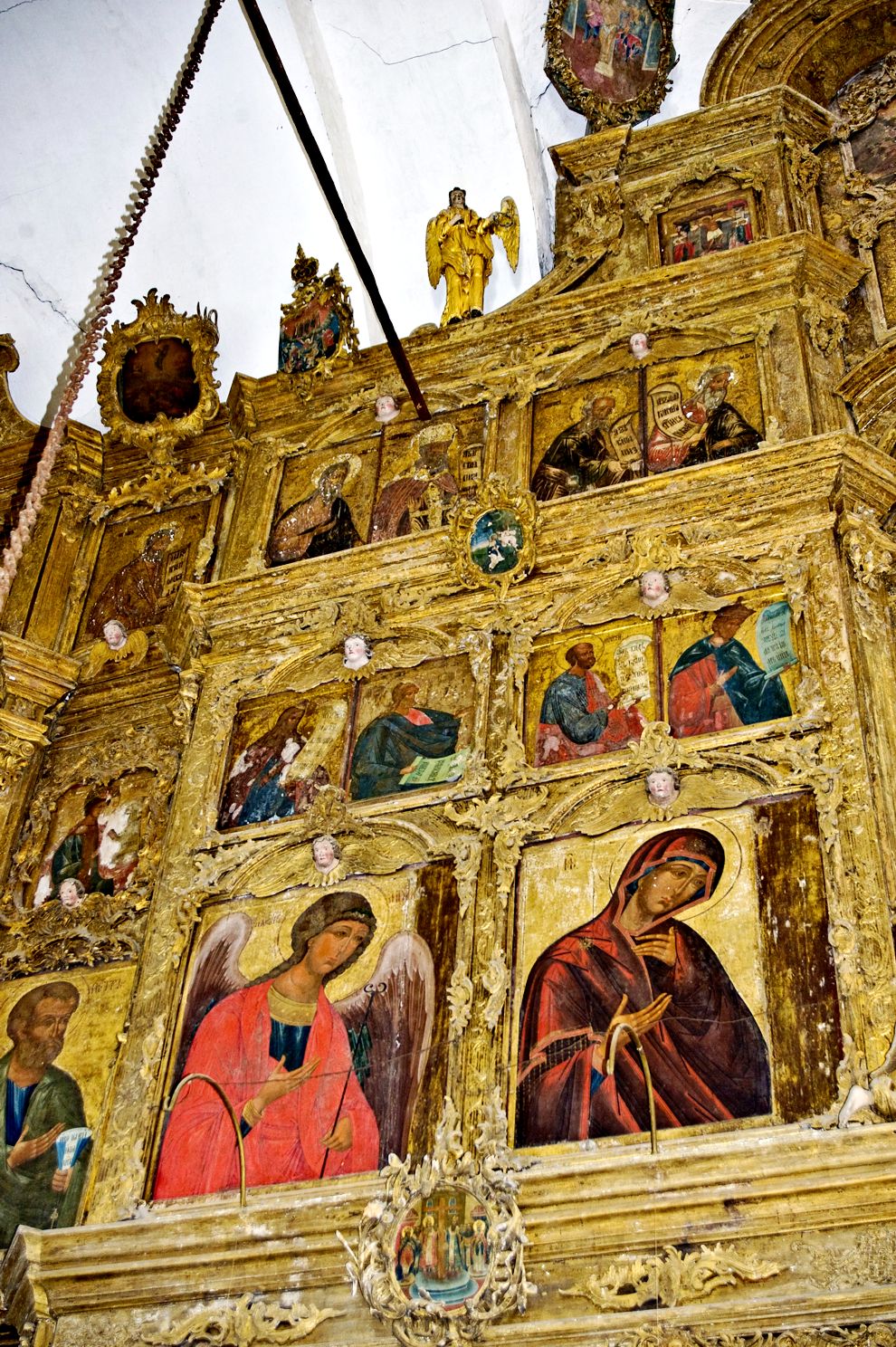 Belozersk
Russia. Vologda Region. Belozersk District
Church of the DormitionMarks Street 43
Interior. Iconostasis. Deesis, Prophets and Patriarchs rows. Left side
2009-08-08
© Photographs by William Brumfield