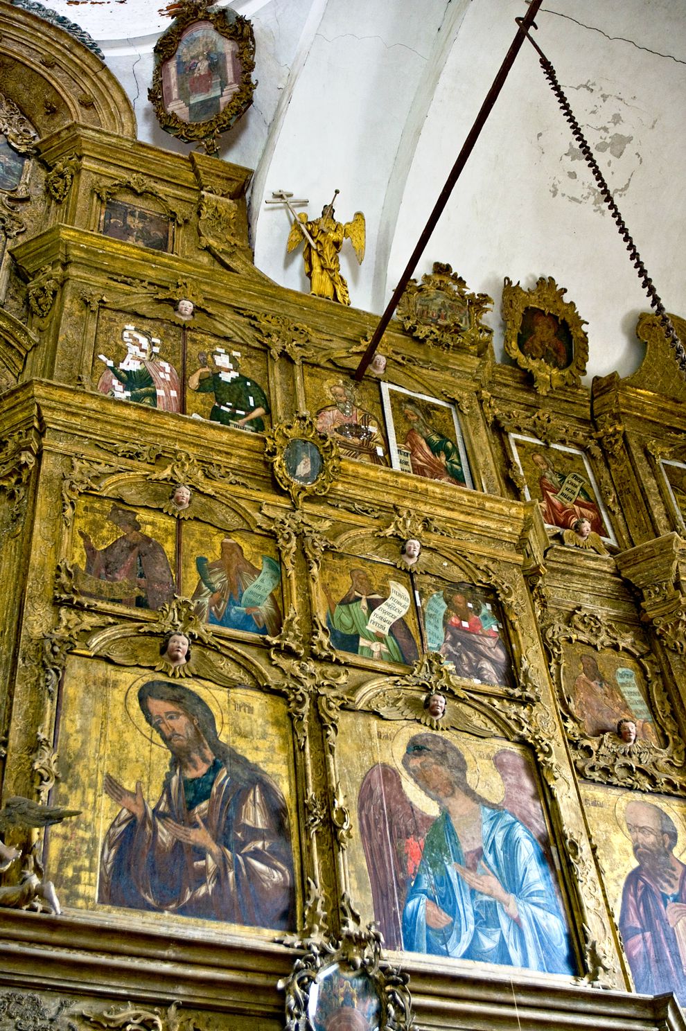 Belozersk
Russia. Vologda Region. Belozersk District
Church of the DormitionMarks Street 43
Interior. Iconostasis. Deesis, Prophets and Patriarchs rows. Right side
2009-08-08
© Photographs by William Brumfield