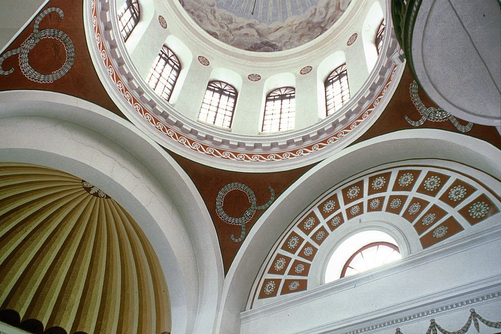 Kargopol
Russia. Arkhangelsk Region. Kargopol District
Church of Saints Zosima and SavvatyKrasnaia Gorka street 8
Interior. Vaults
1998-02-27
© Photographs by William Brumfield