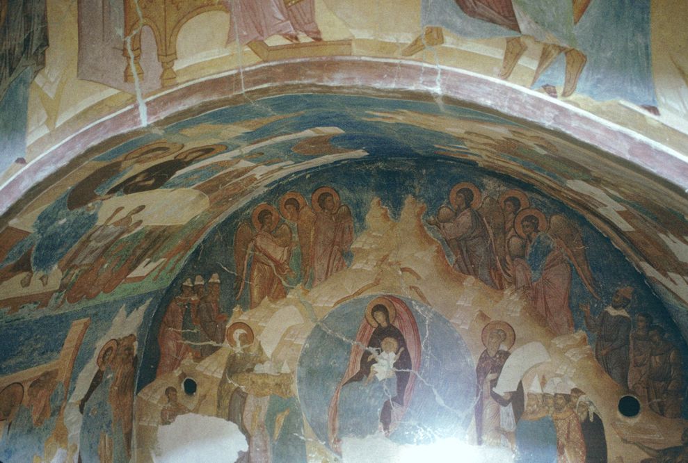 Ferapontovo
Russia. Vologda Region. Kirillovskii District
Ferapontov Monastery of Nativity of the Mother of God
Cathedral of Nativity of the Virgin
Interior. South bay
1995-08-10
© Photographs by William Brumfield